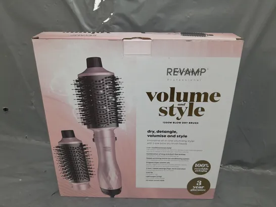 10 X BOXED REVAMP PROFESSIONAL VOLUME AND STYLE 1200W BLOW DRY BRUSH 