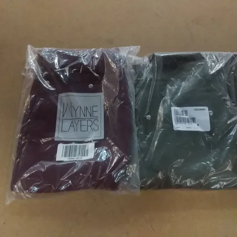 BOX OF APPROXIMATELY 12 MARLA WYNNE STRETCH FAUX SUEDE JEANS - 6 × BURGUNDY SIZE 8,  6 × THYME SIZE 12