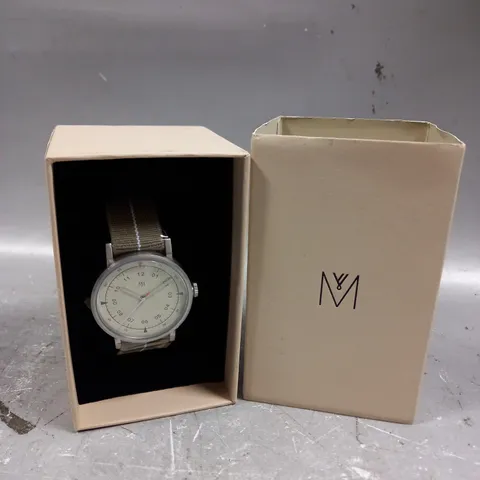 MAVEN MUS-01 KHAKI FABRIC STRAP WATCH 