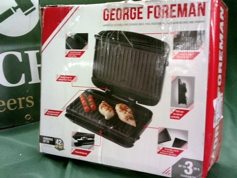 GEORGE FOREMAN FAT REDUCING GRILL (DAMAGED PLASTIC)