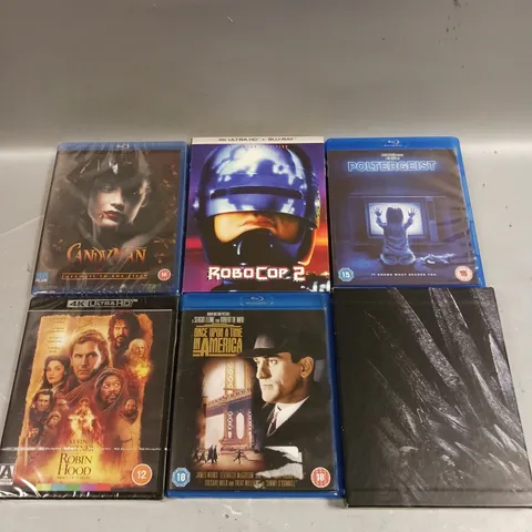 6 X ASSORTED BLU-RAY MOVIES/BOX SETS TO INCLUDE POLTERGEIST, ROBOCOP 2, CANDYMAN ETC 