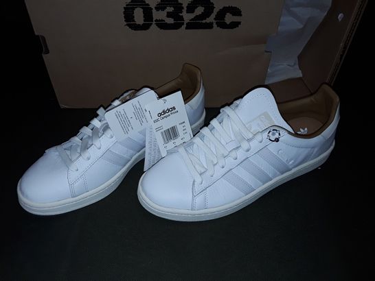 BOXED PAIR OF ADIDAS 032C CAMPUS PRINCE TRAINERS IN WHITE - UK8.5