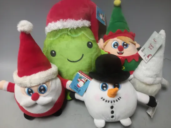 LOT OF 5 ASSORTED SEASONAL PLUSHIES