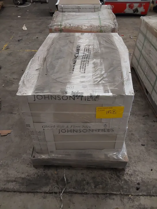 PALLET OF APPROX 40 X CARTONS OF JOHNSON TILES, SHERWOOD HAZE GLAZED WALL & FLOOR TILES - 5 TILES PER CARTON // TILE SIZE: 597 x 297 x 10mm