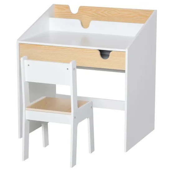 NEWSOMS WRITING DESK AND CHAIR SET WHITE