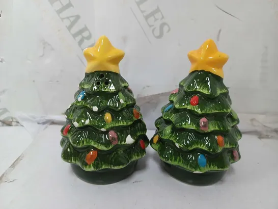 MR CHRISTMAS NOSTALGIC TREE SALT & PEPPER SHAKER