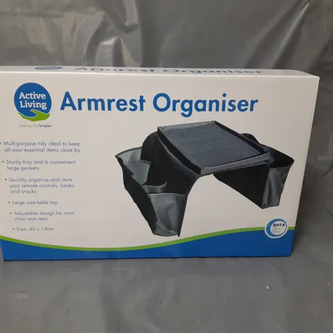 LOT OF 12 MULTI-PURPOSE ARMREST ORGANISERS