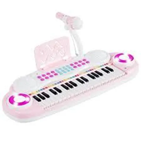 BOXED PINK COSTWAY 37-KEY TOY PIANO KEYBOARD FOR KIDS