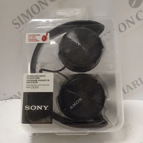 BOXED SONY MDR-ZX310 OVER-EAR HEADPHONES IN BLACK