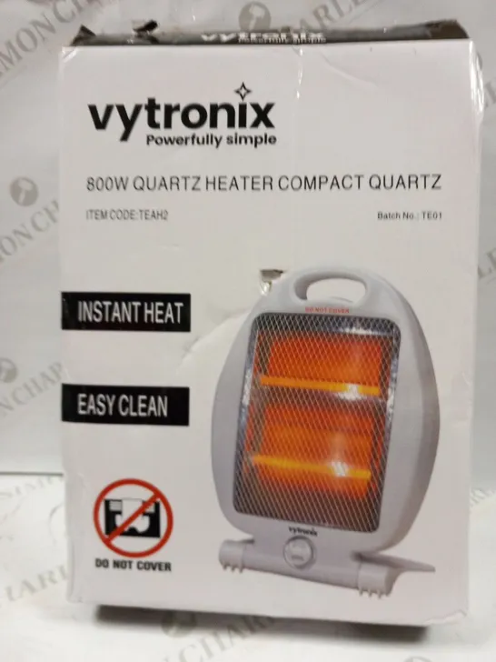 BOXED VYTRONIX 800W QUARTZ HEATER COMPACT TE01