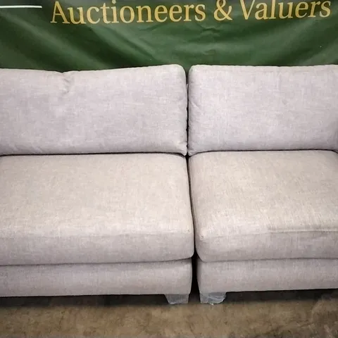 QUALITY BRITISH DESIGNED & MANUFACTURED THE LOUNGE CO. LOLA-FOAM SOFA PIECES OYSTER PEARL FABRIC 