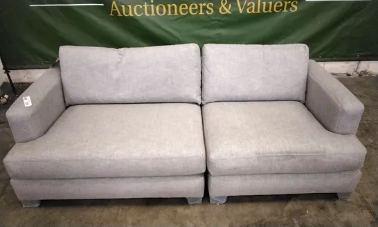 QUALITY BRITISH DESIGNED & MANUFACTURED THE LOUNGE CO. LOLA-FOAM SOFA PIECES OYSTER PEARL FABRIC 