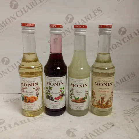 LOT OF 4 MONIN COCKTAIL SYRUPS (4 X 250ML)