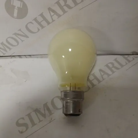 LOT OF 10 BRAND NEW LAMP GLS YELLOW BC 25W GLAZED BULBS