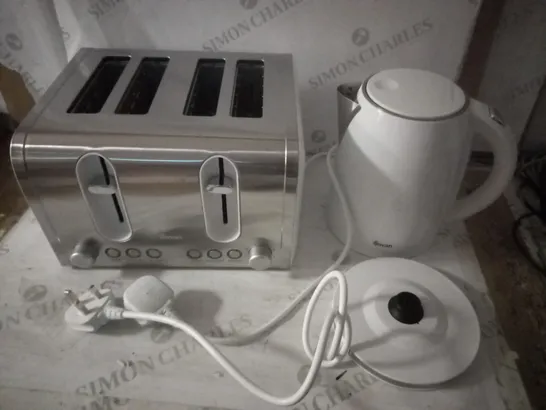 SWAN KETTLE & TOASTER 4 SLICE TWIN PACK -BOXED RRP £49