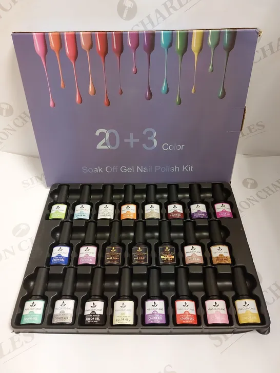 SOAK OFF GEL NAIL POLISH SET - ASSORTED COLOURS