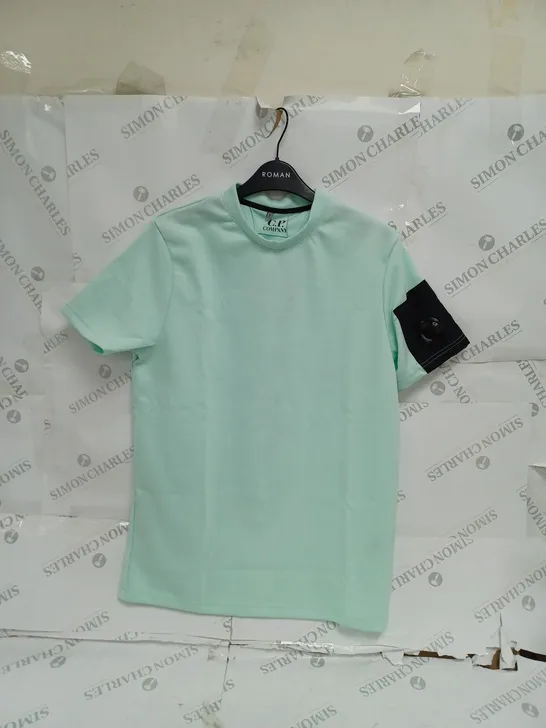 C.P. COMPANY TURQUOISE LOGO T-SHIRT- SMALL