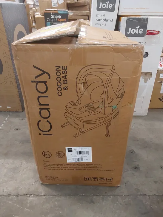 BOXED ICANDY COCOON CAR SEAT & BASE - LATTE 