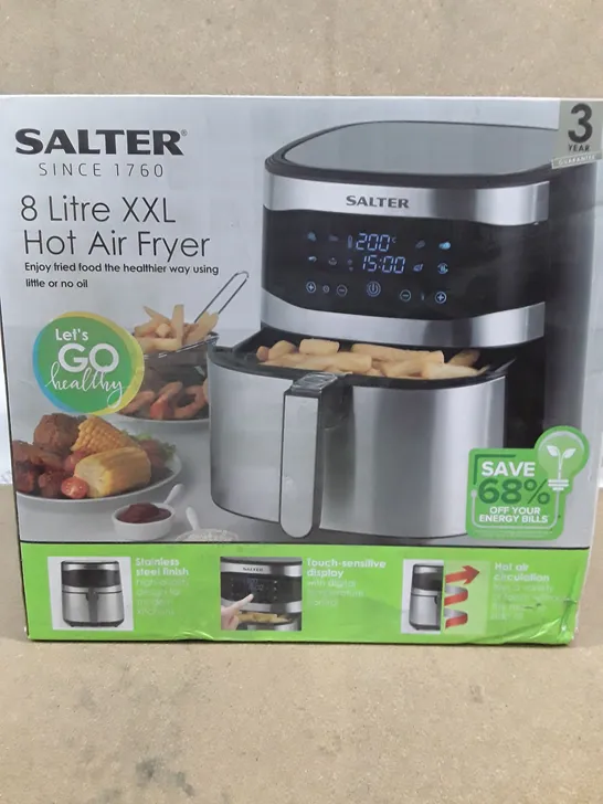 BOXED SALTER 8 LITRE XXL HOT AIR FRYER 