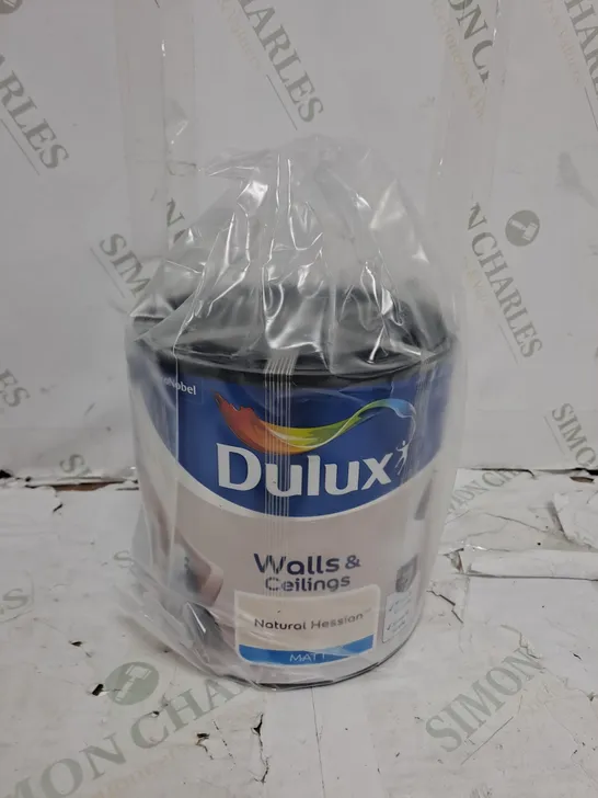 DULUX WALLS & CEILINGS NATURAL HESSIAN MATT EMULSION PAINT, 2.5L - COLLECTION ONLY 