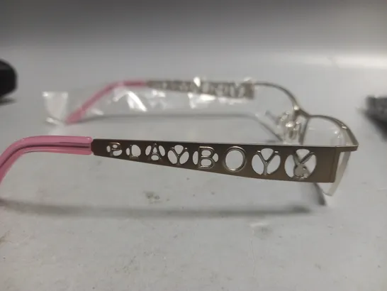 PAIR OF PLAYBOY GLASSES WITH PINK DETAIL IN CASE