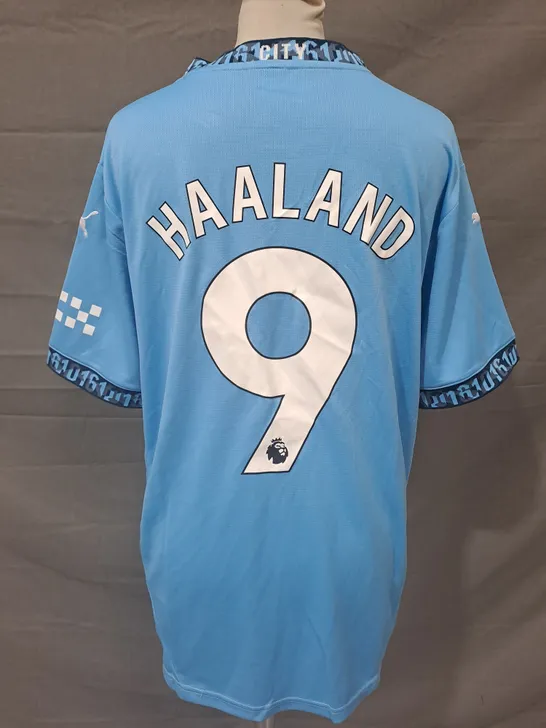 PUMA MANCHESTER CITY FOOTBALL CLUB HAALAND JERSEY SIZE LARGE