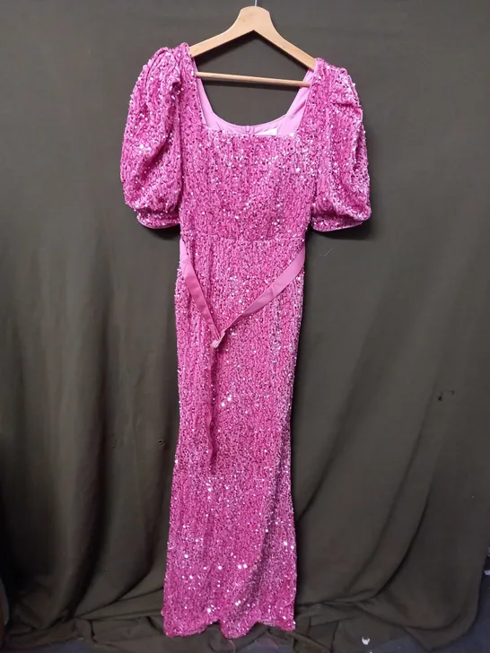 FAERIESTY LONG PINK DRESS - SIZE L