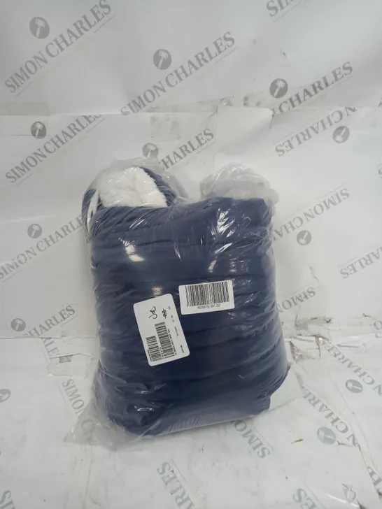 BOXED COZEE HOME VELVETSOFT & SHERPA HEATED WRAP IN NAVY