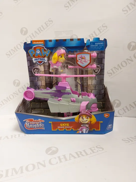 BRAND NEW PAW PATROL RESCUE KNIGHTS SKYE DELUXE VEHICLE