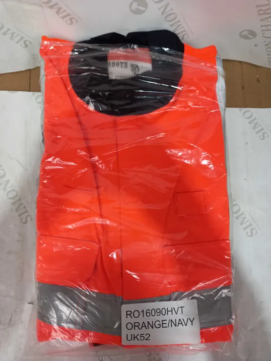 BRAND NEW ROOTS HVFRACH-15 HI-VIS COVERALLS IN ORANGE/NAVY UK SIZE 52