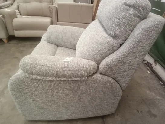 DESIGNER G PLAN MADE KINGSBURY ELECTRIC RECLINER CHAIR - REMCO LIGHT GREY FABRIC 