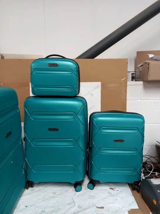 HEVI SET OF 4 SUIT CASE IN TEAL