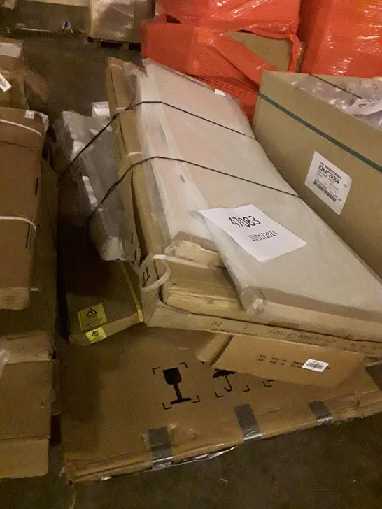 PALLET OF ASSORTED BATHROOM PARTS