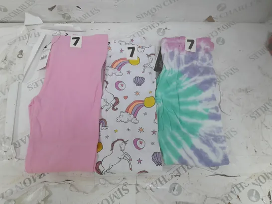 BOX OF APPROX 250 ASSORTED BRAND NEW KIDS GIRLS LEGGINGS VARIOUS SIZES & PATTERNS- COLLECTION ONLY