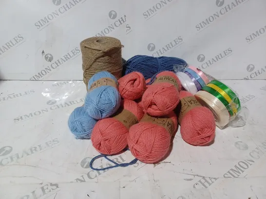 APPROXIMATELY 10 ASSORTED YARNS AND RIBBONS 