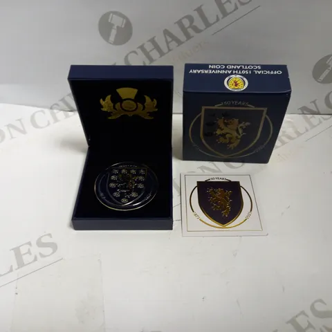 SCOTLAND NATIONAL FA TEAM 150 YEAR COIN