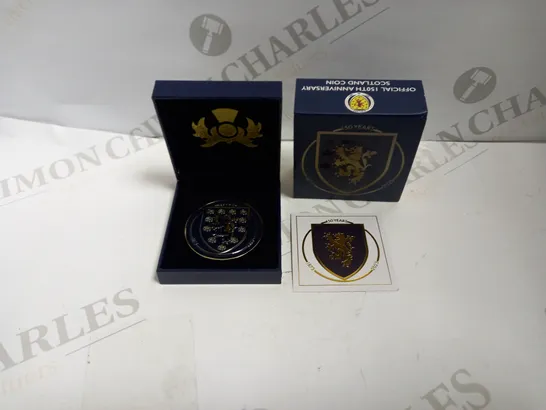 SCOTLAND NATIONAL FA TEAM 150 YEAR COIN