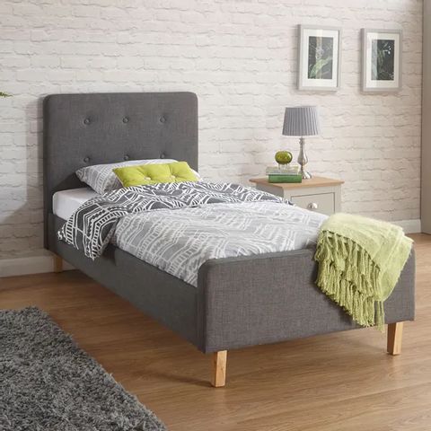 BOXED ASHBOURNE 3 FT BED DARK GREY (3 BOXES)