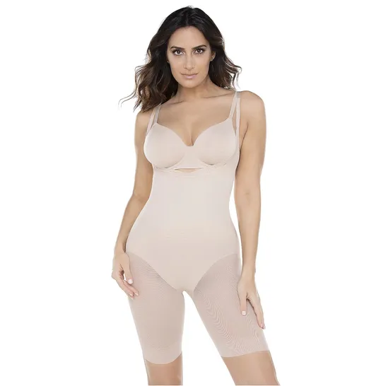 MIRACLESUIT SEXY SHEER SINGLETTE IN WARM BEIGE SIZE MEDIUM 