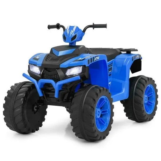 BOXED 4-WHEELER RIDE-ON TOYS WITH LED LIGHTS AND WIRELESS CONNECTION - BLUE