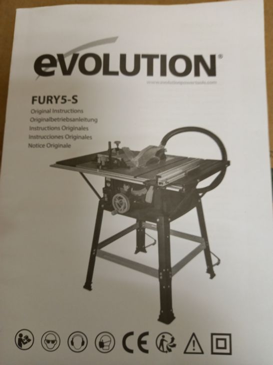 EVOLUTION FURY MULTIPURPOSE TABLE SAW 