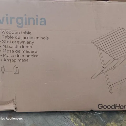 BOXED GOODHOME VIRGINIA WOODEN TABLE