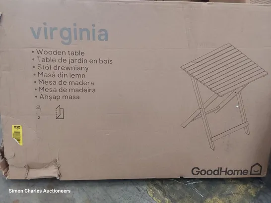 BOXED GOODHOME VIRGINIA WOODEN TABLE