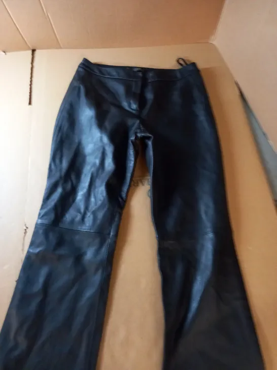 MNG BLACK LEATHER TROUSERS - 10