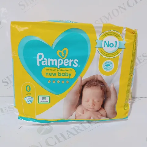 PAMPERS PREMIUM PROTECTION NEW BABY SIZE 0 CARRY PACK 24