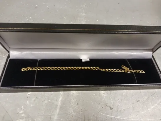 9 CARAT YELLOW GOLD SOLID DIAMOND CUT BRACELET