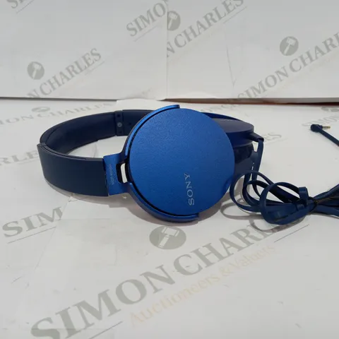 SONY BLUE WIRED HEADPHONES