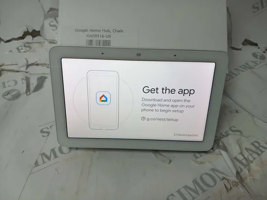 BOXED GOOGLE HOME HUB CHALK GA00516-US