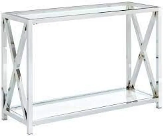 BOXED GRADE 1 CHRISTIE CONSOLE TABLE - CHROME (1 BOX) RRP £209