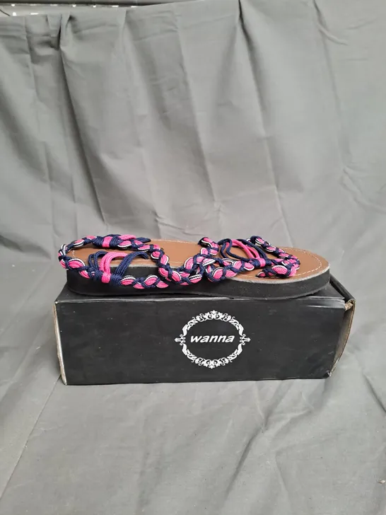 BOXED LOT OF APPROX. 9 PAIRS OF WANNA SANDALS. VARIOUS STYLES, COLOURS AND SIZES